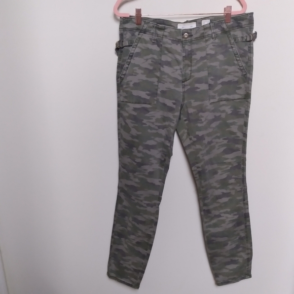 Anthropologie Hei Hei Camo Utility Skinny Ankle Pants Size 31 - Picture 1 of 9